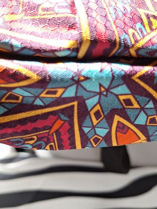 Vibedration Hydration Backpack w/o bladder - Blue/Red/Orange pattern - Used main image 13